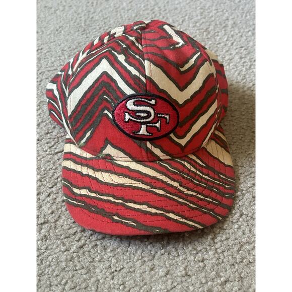 Zubaz San Francisco 49ers Vtg 90s Tiger Print NFL Snapback Hat Cap NFL - Picture 1 of 6